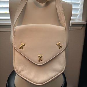 PALOMA PICASSO ivory white leather crossbody vintage 80's bag